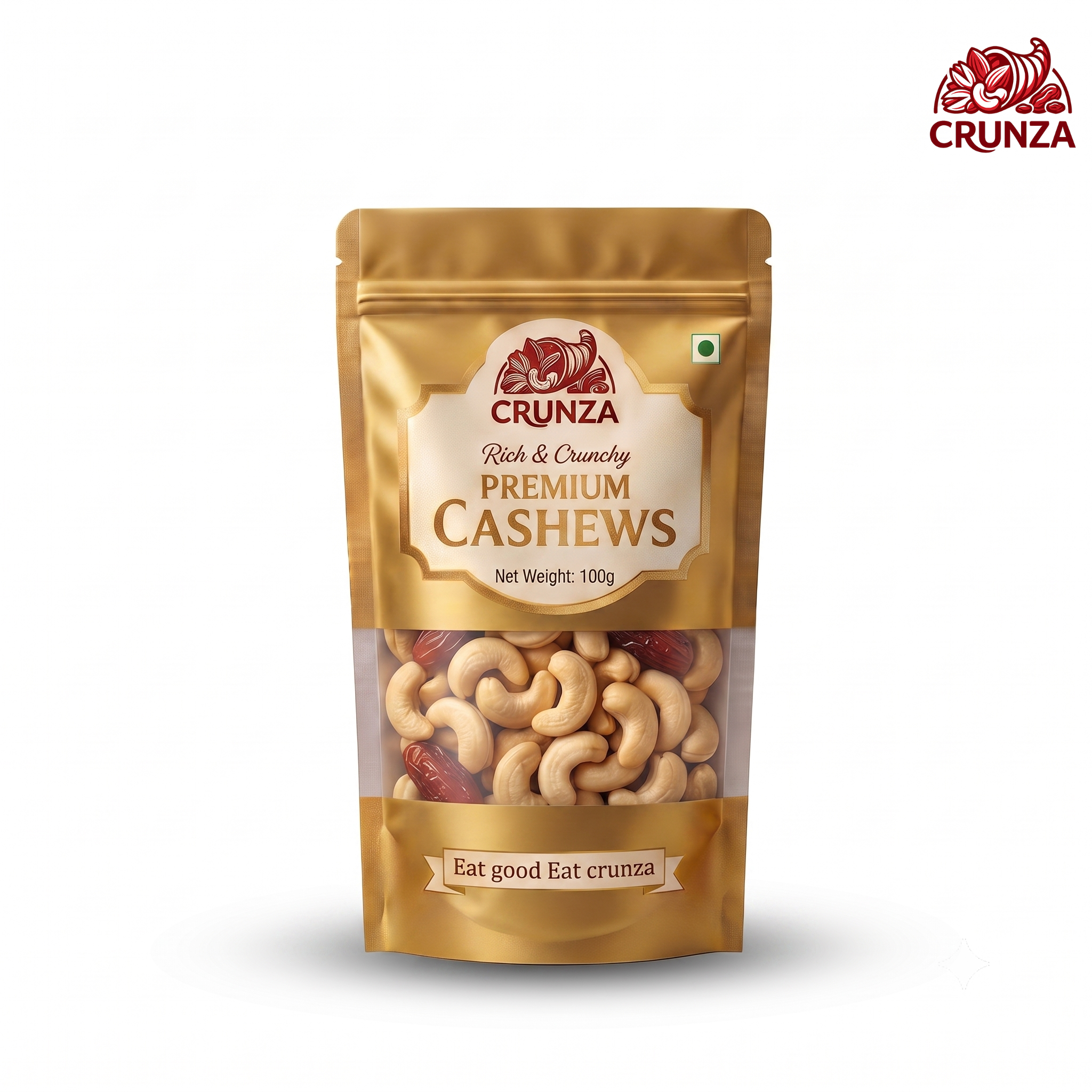 Crunza Rich & Crunchy Premium Cashews (Kaju)- 100g