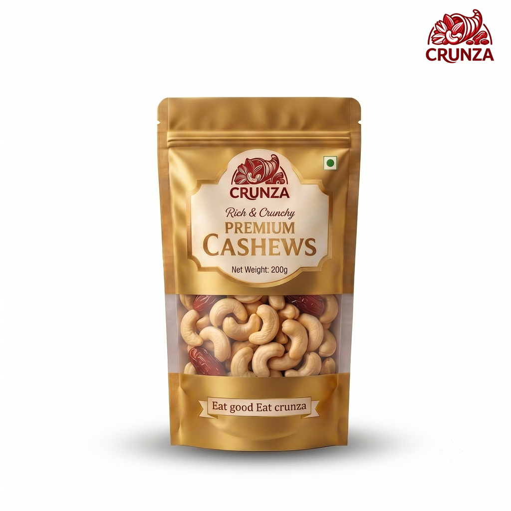Crunza Rich & Crunchy Premium Cashews (Kaju) - 200g