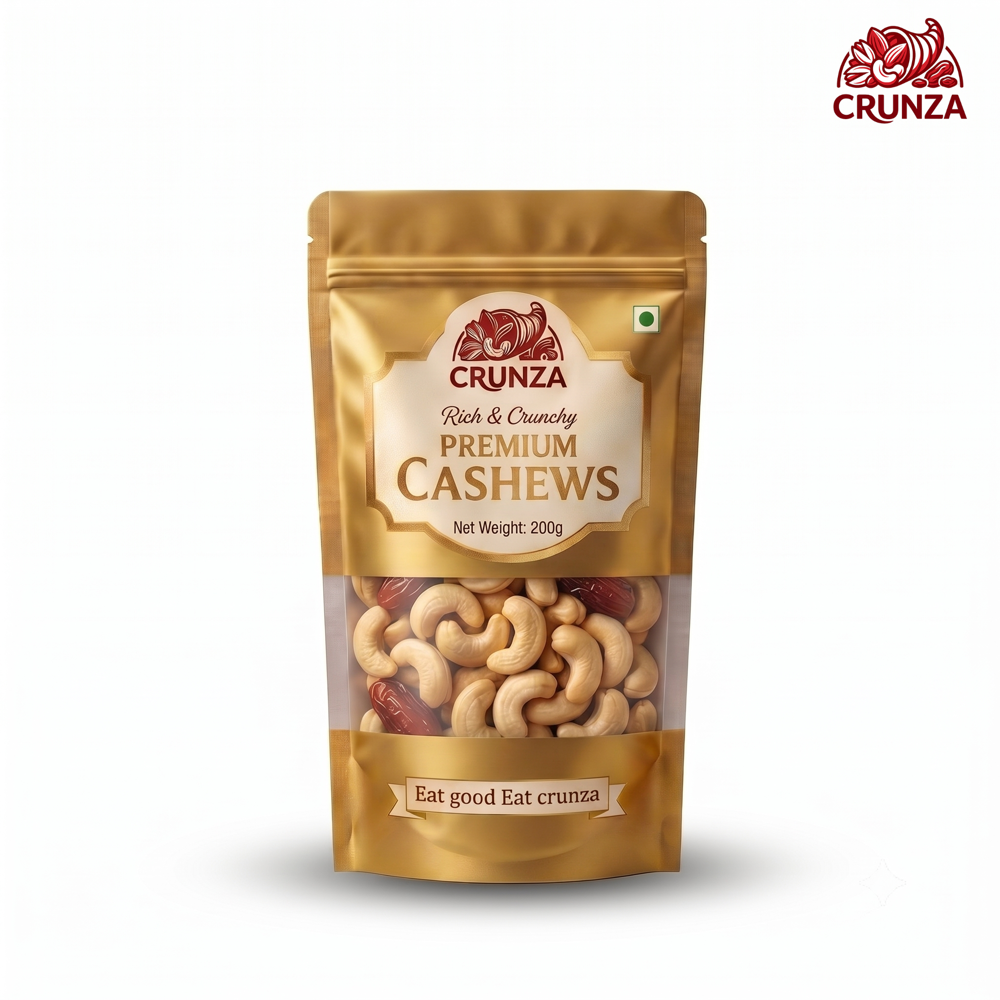 Crunza Rich & Crunchy Premium Cashews (Kaju) - 200g