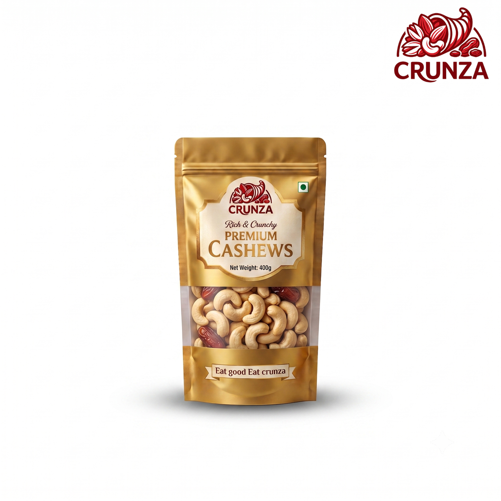 Crunza Rich & Crunchy Premium Cashews (Kaju) - 400g