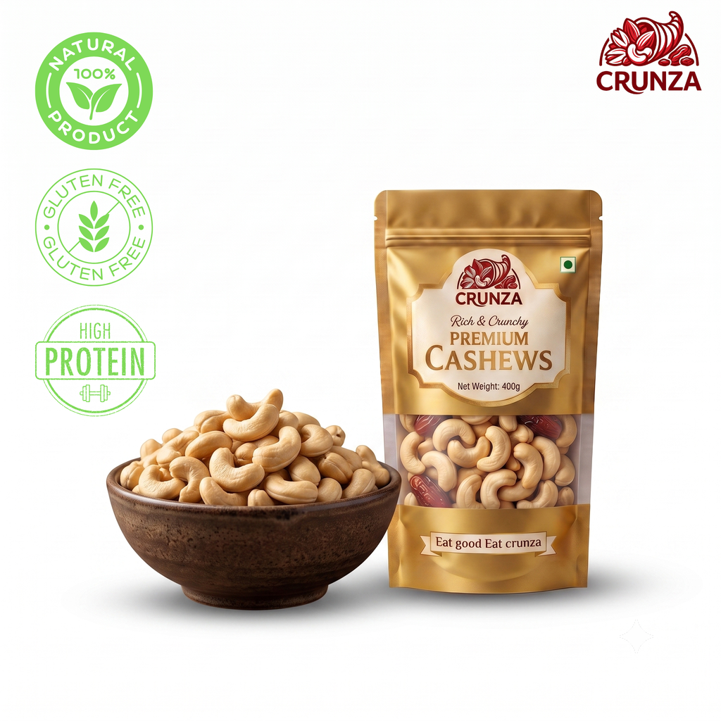 Crunza Rich & Crunchy Premium Cashews (Kaju) - 400g